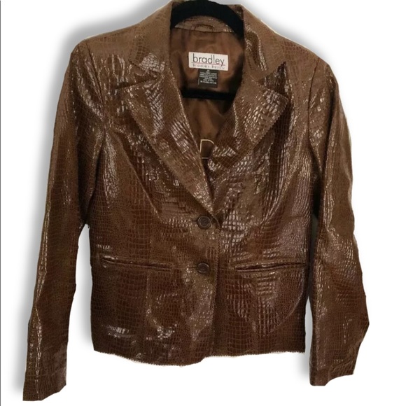 bradley bayou Jackets & Blazers - Bradley Bayou Leather Jacket SnakeSkin Style XS